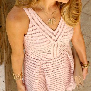 Laser cut mini dress